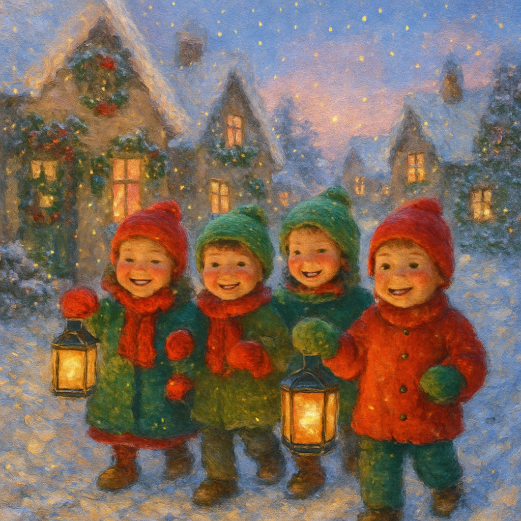 Children’s Lantern Walk Christmas Eve DIY paint by numbers