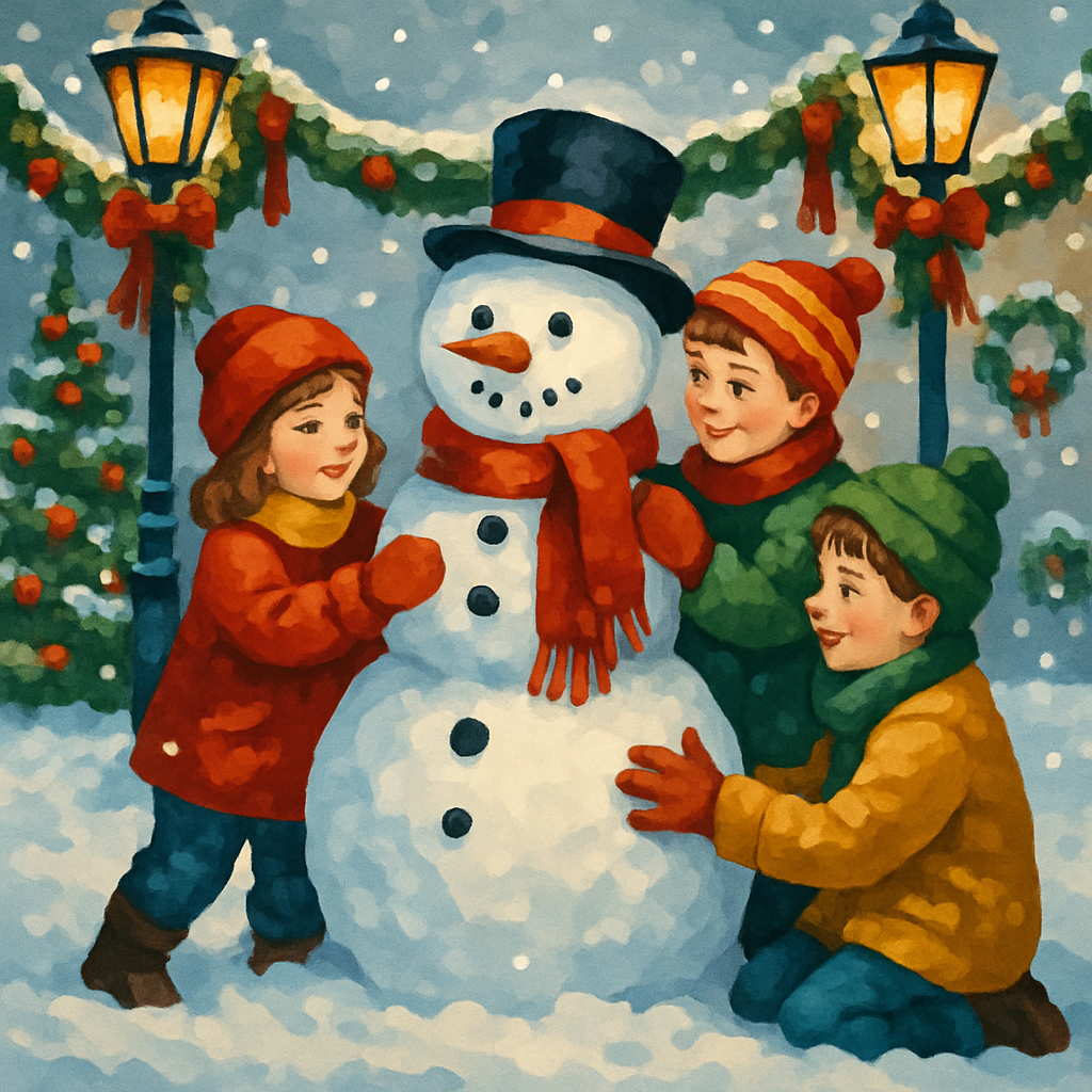 Siblings Snowlight DIY paint by numbers