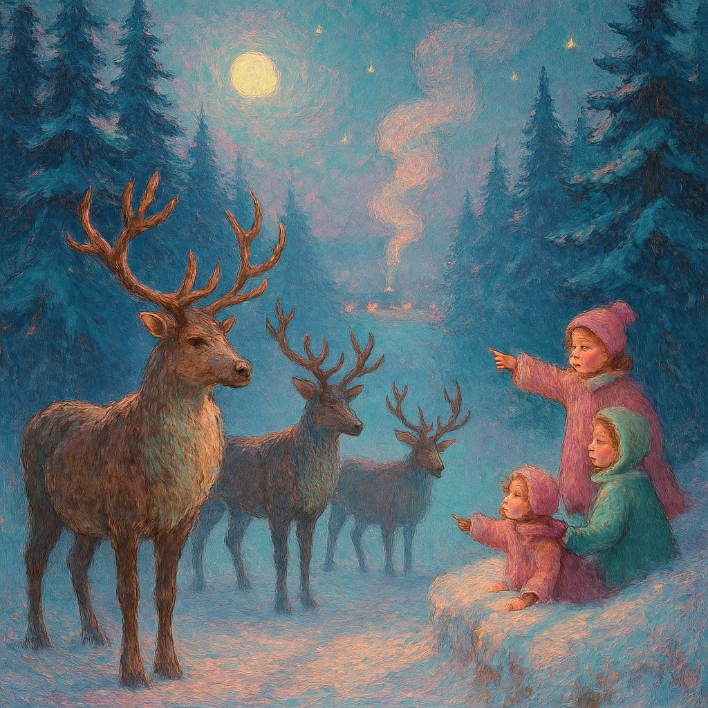 Reindeer Lane Twilight DIY paint by numbers