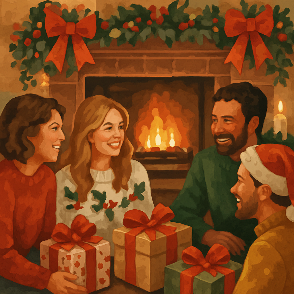 Ribboned Hearth Celebration Numbered painting kits