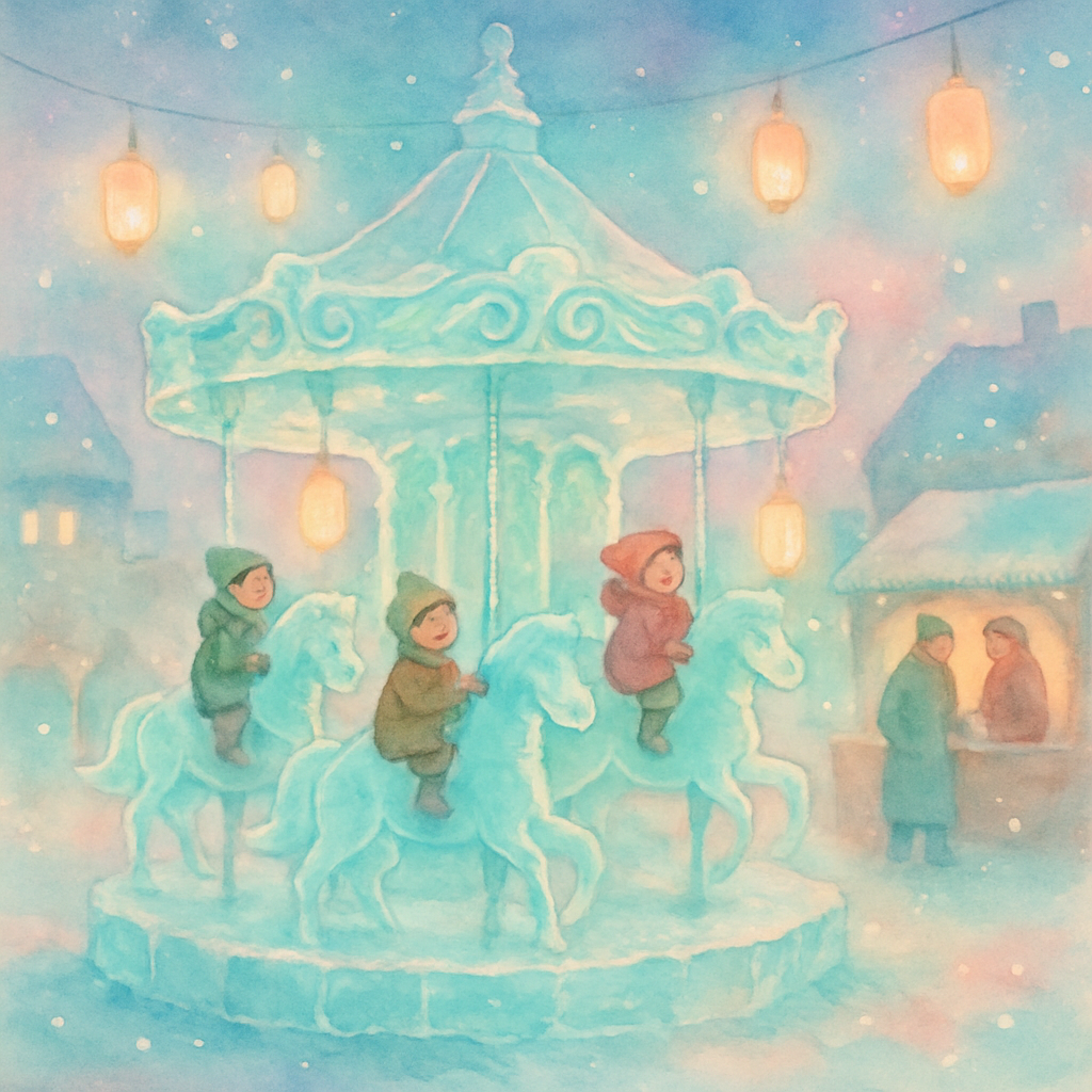 Icicle Carousel Dream Painting by numbers kit