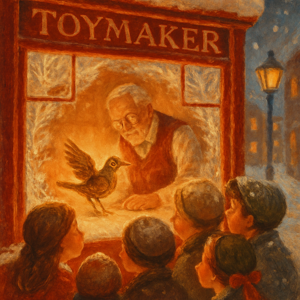 Frosted Toymakers Window paint by number