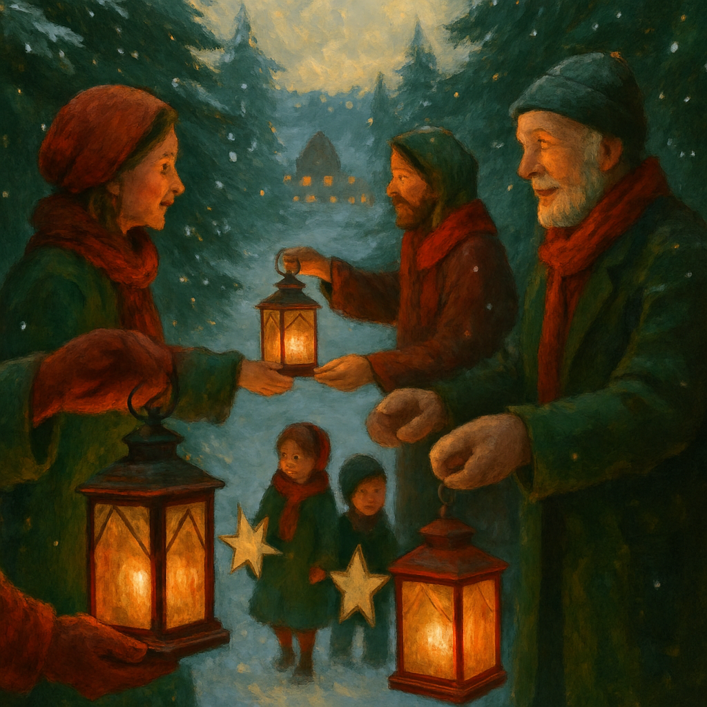 Fir Lane Lantern Exchange paint by number