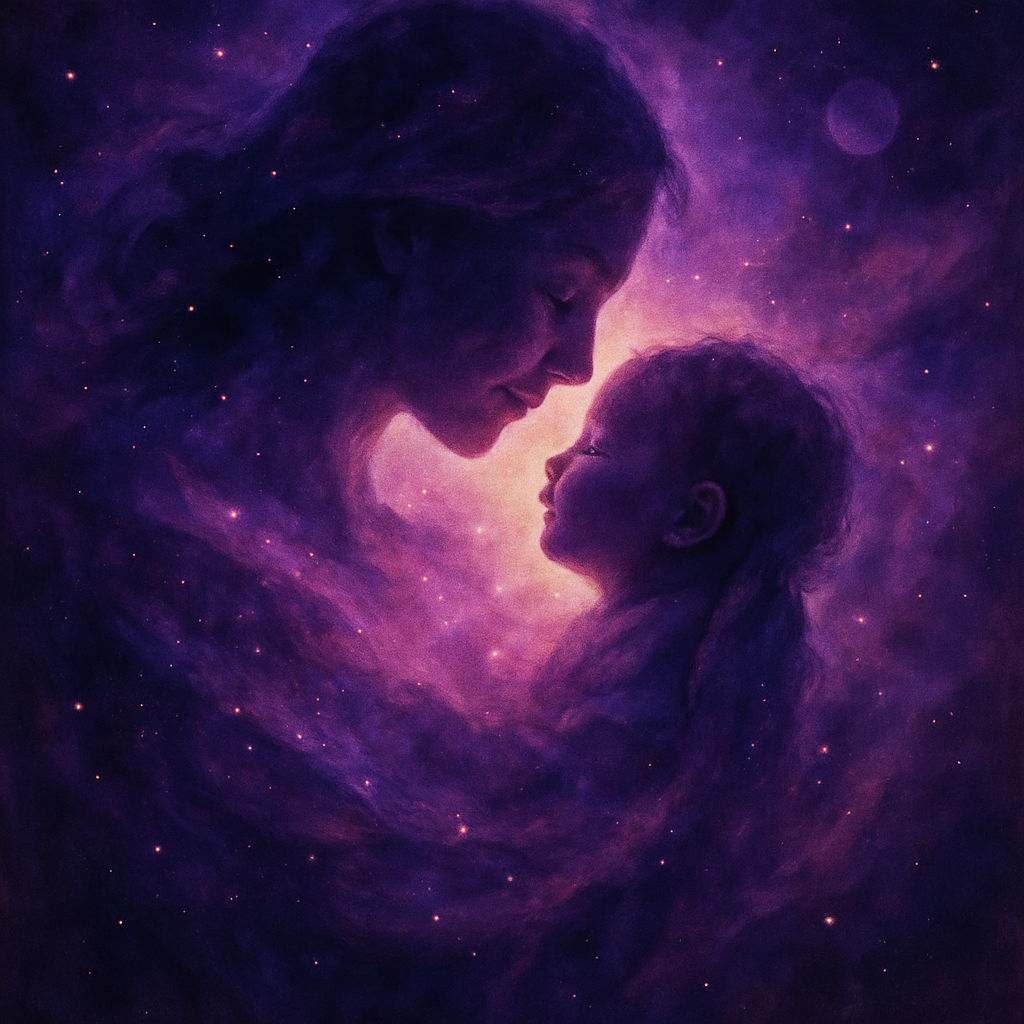 Mother And Child Nebula Embrace Paint by numbers art