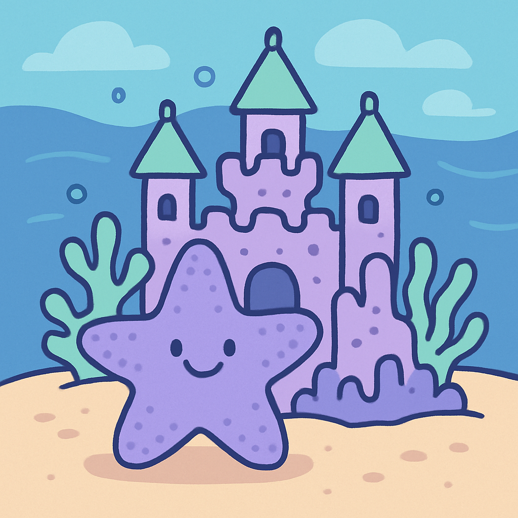 Coral Castle Starfish Numbered painting kits