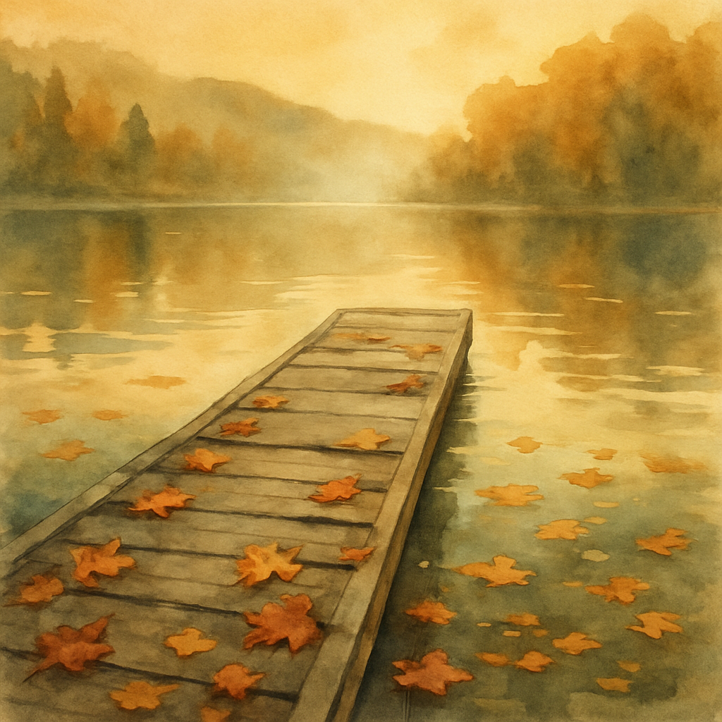 Autumn Dockside Embrace paint by numbers