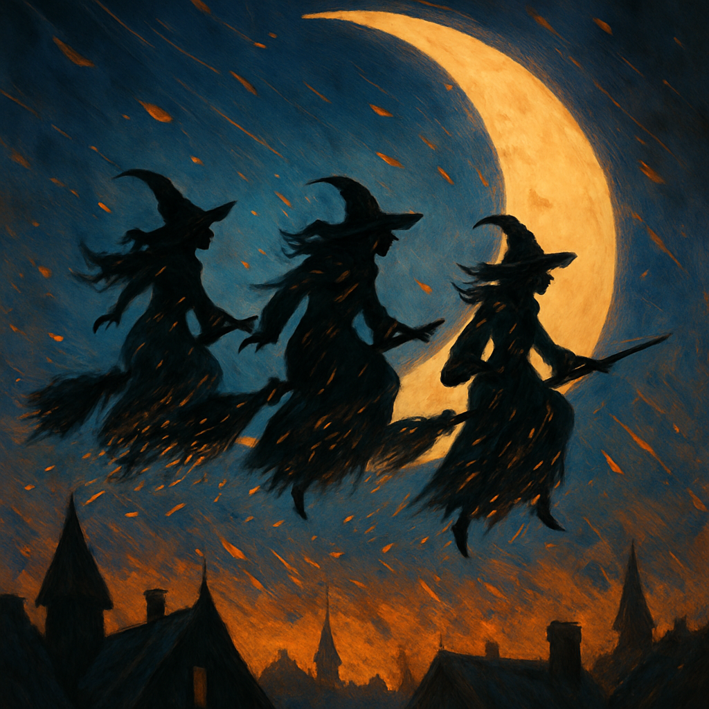 Twilight Witch Flight DIY paint by numbers