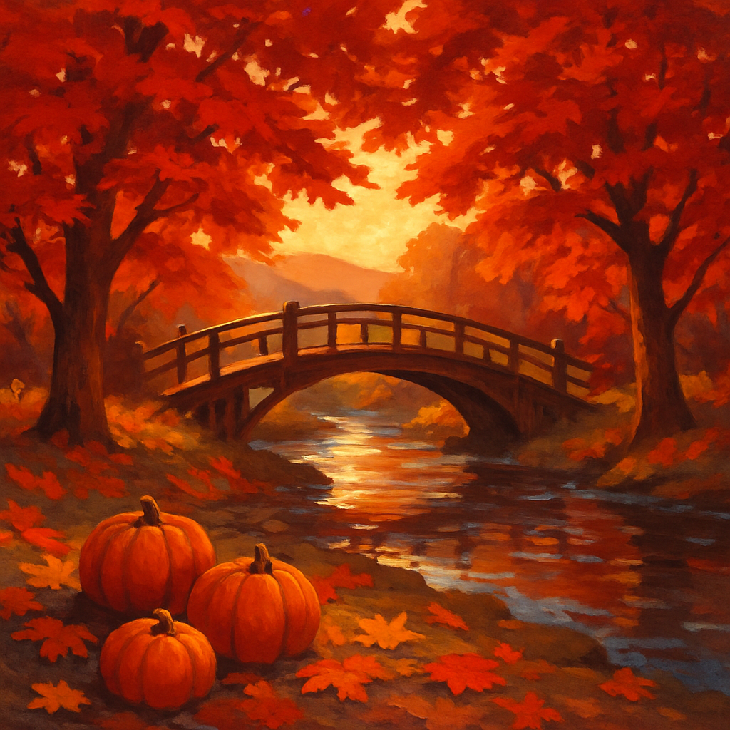 Autumn Stream Harmony paint by number