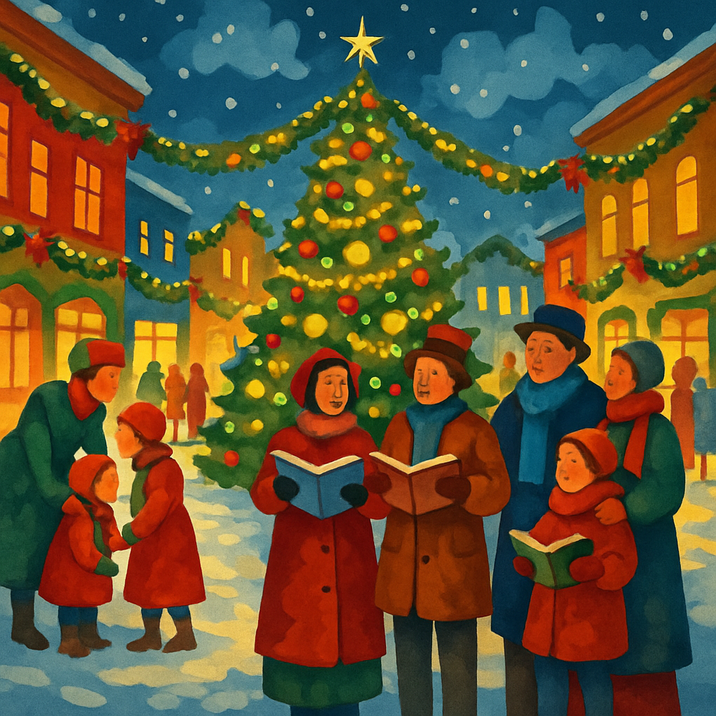 Square Of Starry Carols painting number kit