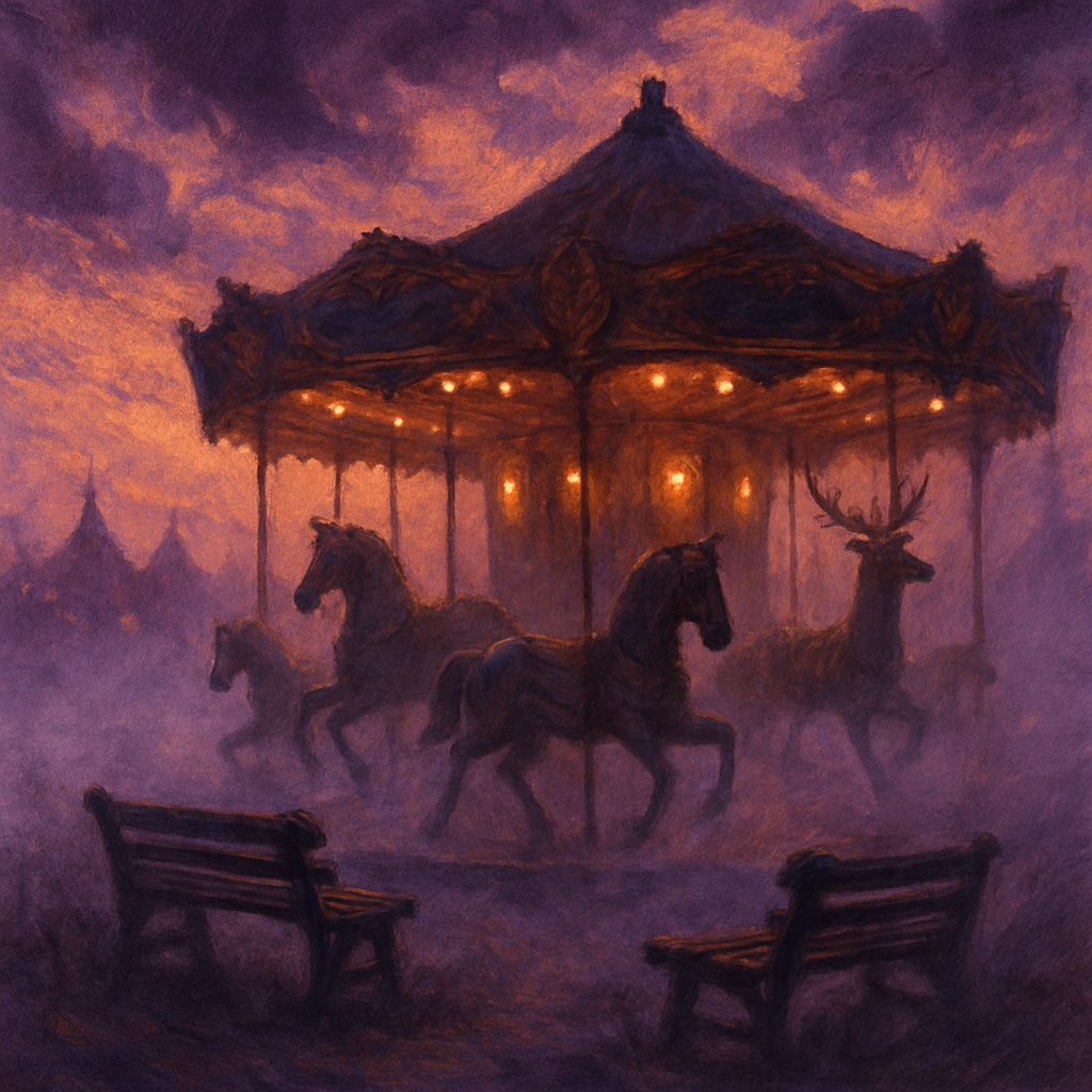 Fogbound Carnival Carousel DIY paint by numbers