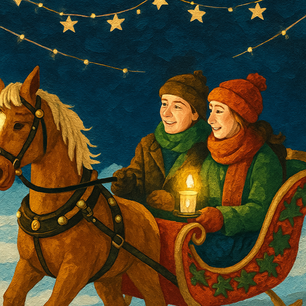 Starry Sleigh Ride Paint by numbers art