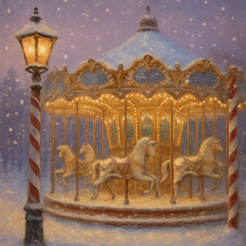 Frozen Carousel Reverie Painting by numbers kit