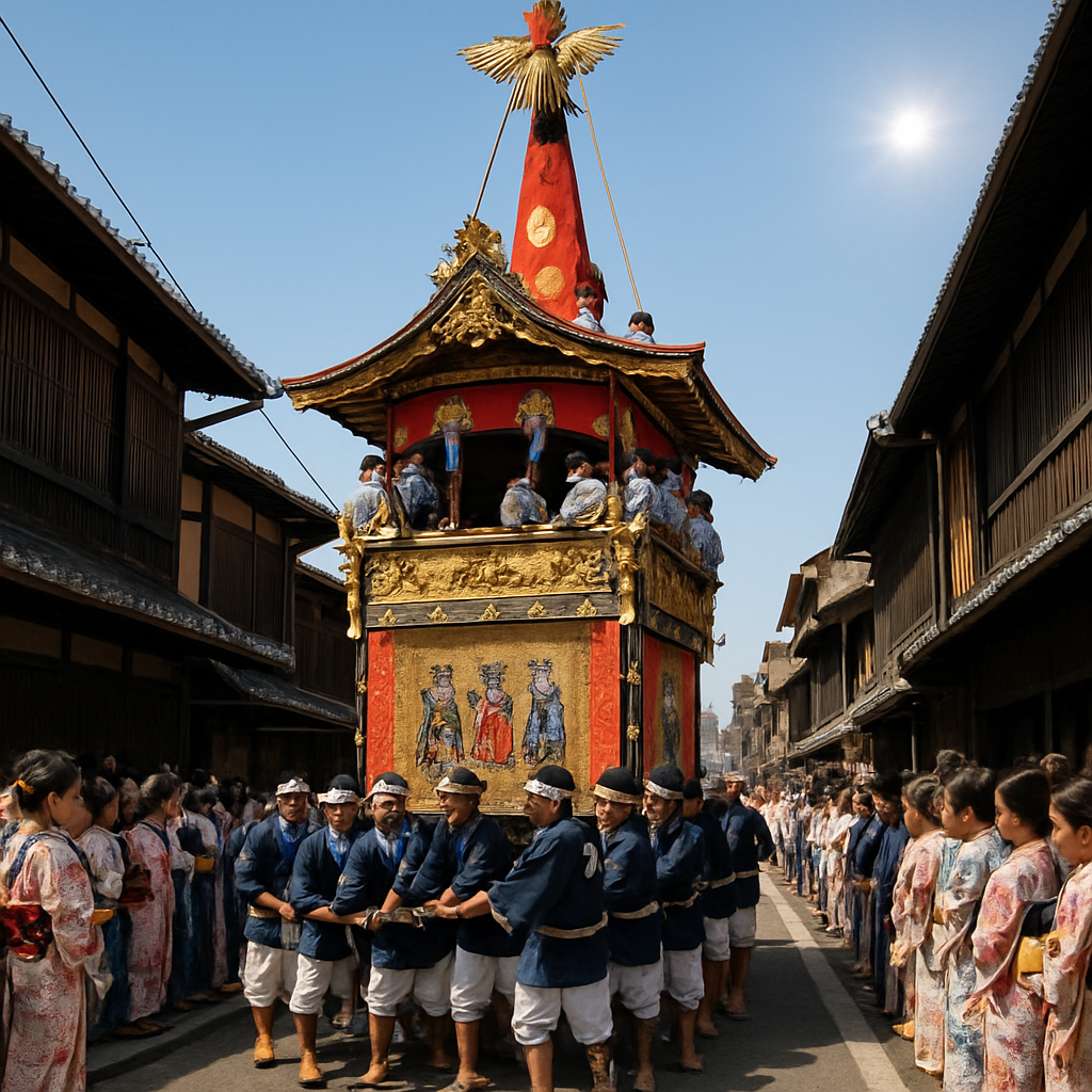 Traditional Gion Matsuri Yamahoko Float Number painting