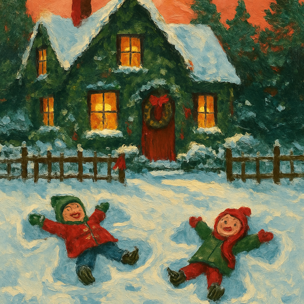 Ivy Cottage Snowbound Afternoon paint by color