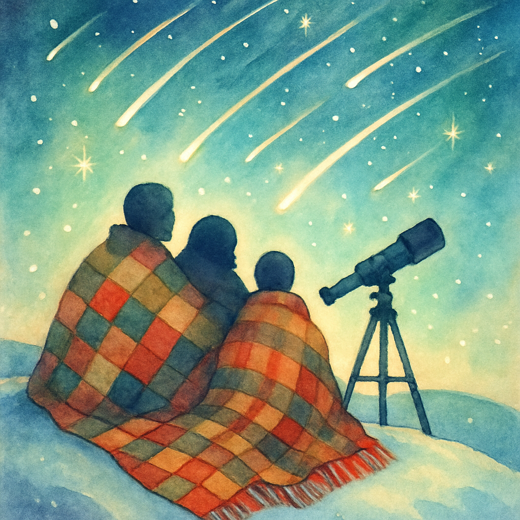 Midwinter Stargazers On Hilltop paint by number