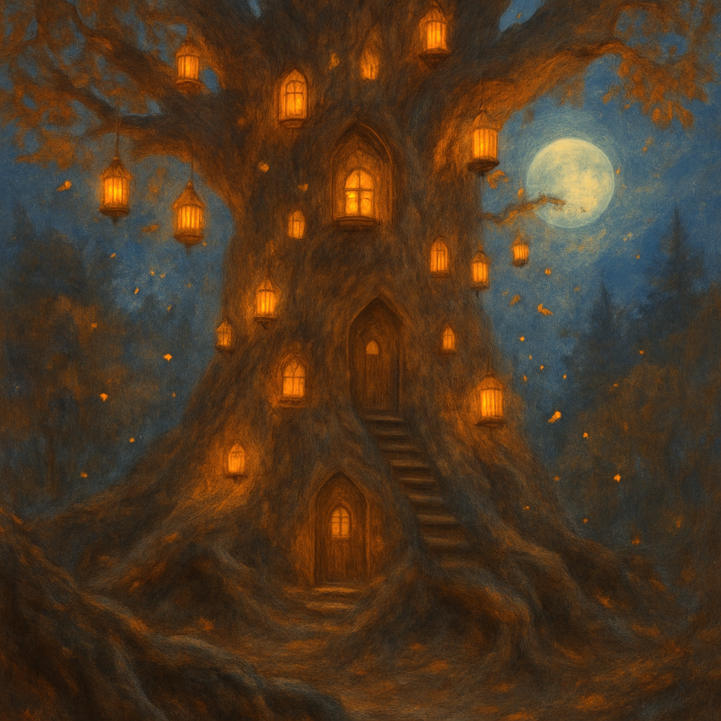 Elder Oak Lantern Keep Numbered painting kits