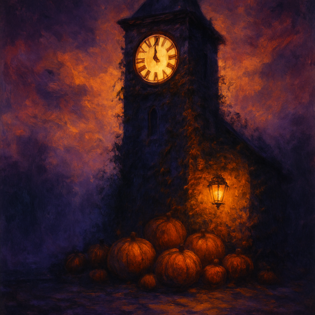 Broken Clocktower Harvest Number painting