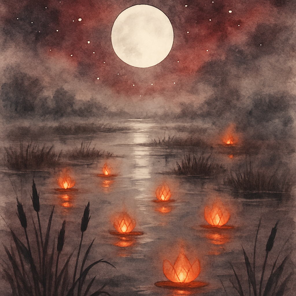 Moonpath Over Starlit Marsh Paint by numbers kits