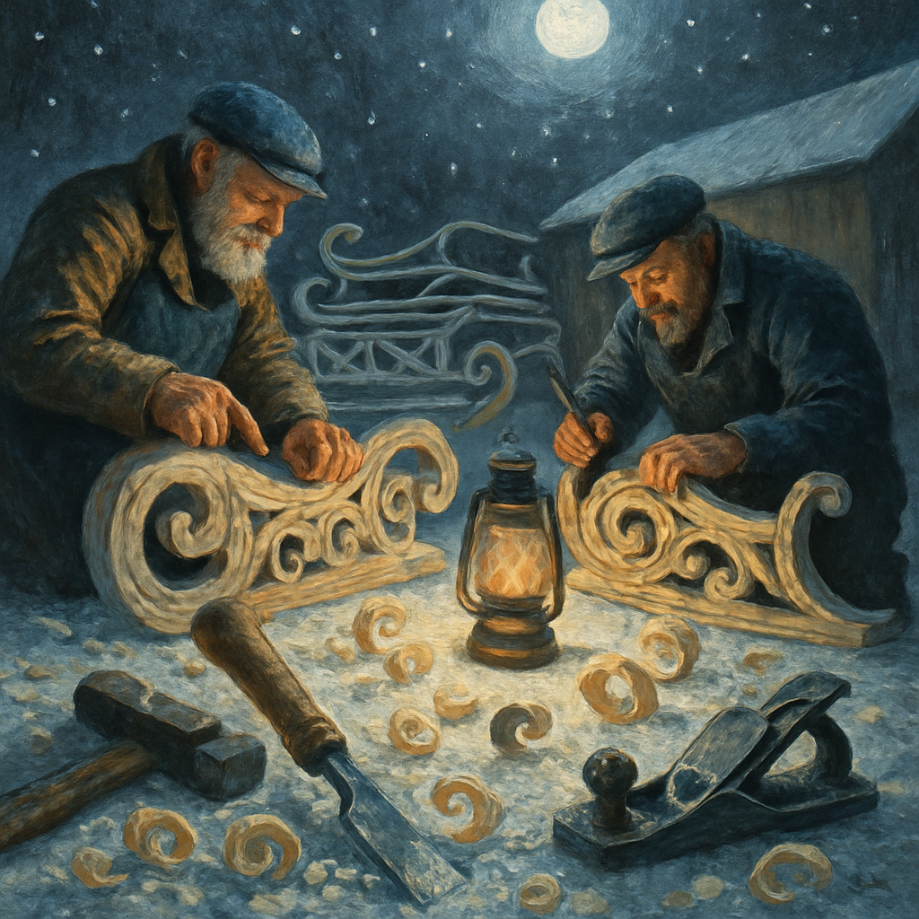Midnight Sleighmakers By Starlight painting number kit