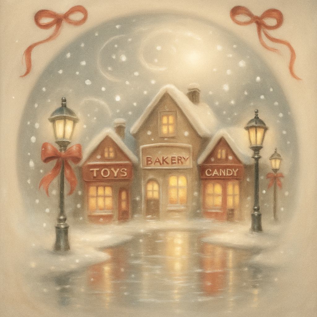 Whimsical Snow Globe Street DIY paint by numbers
