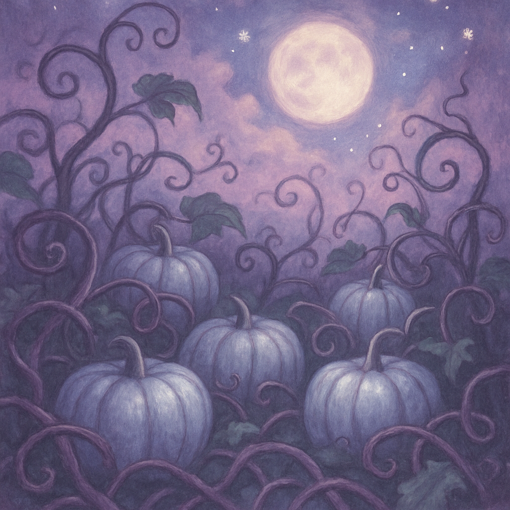 Thicket Of Silver Pumpkins Paint by numbers kits