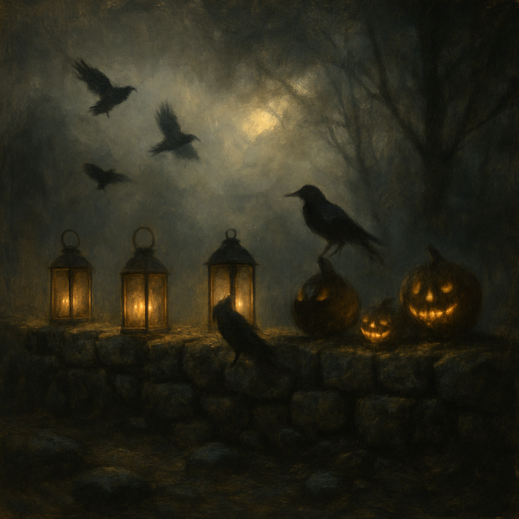 Lantern Requiem Over Fieldstone Painting by numbers kit