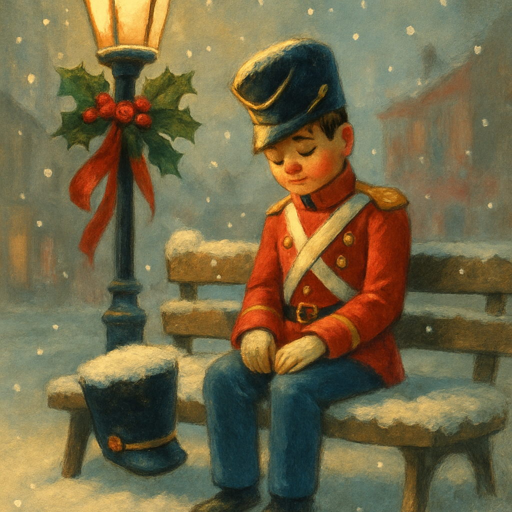 Quiet Night At The Toy Soldier Bench paint by color