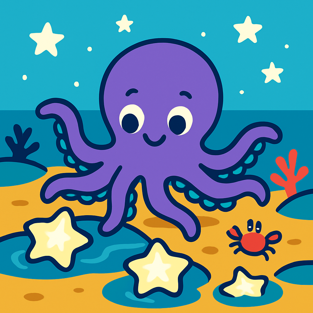Octopus Starry Adventure Painting by numbers kit