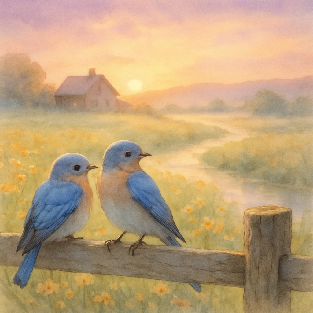 Meadow Bluebird Window Numbered painting kits