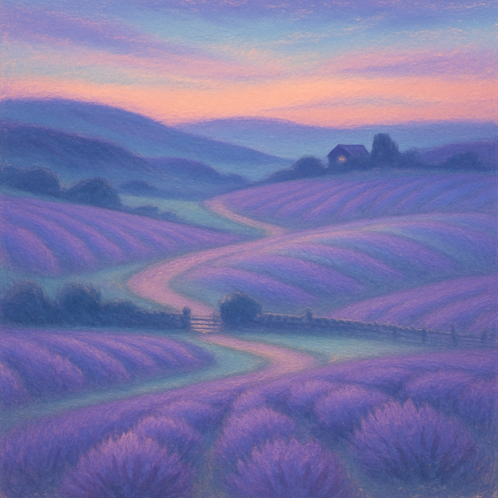 Rolling Hills Lavender Dream paint by numbers