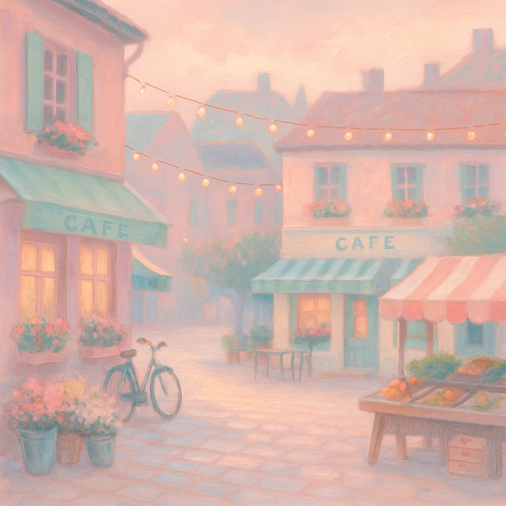 Pastel Market Square paint by number