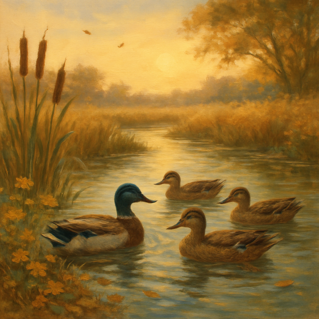 Ducks On Golden Pond Trail Paint by numbers art