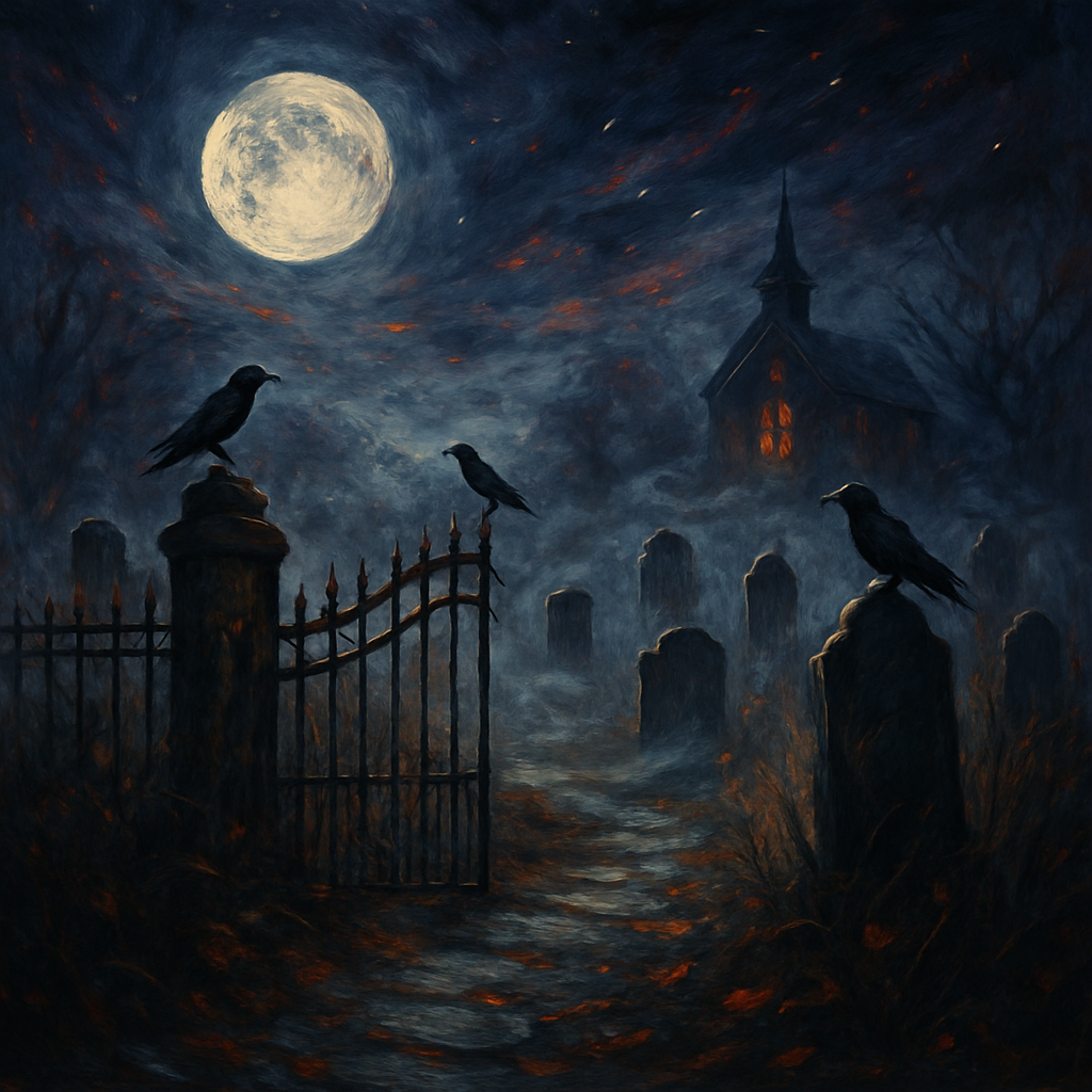 Thorngate Cemetery Twilight paint by color