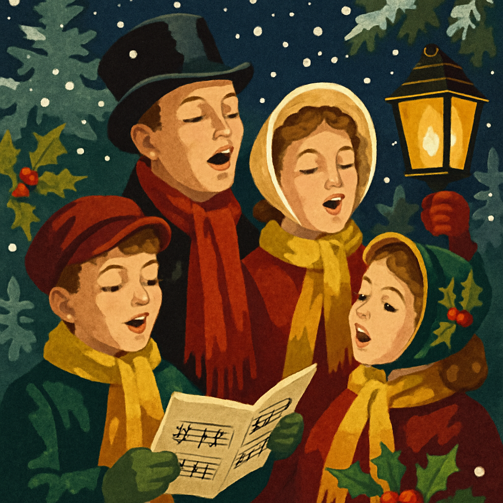 Midnight Snow Carol Number painting