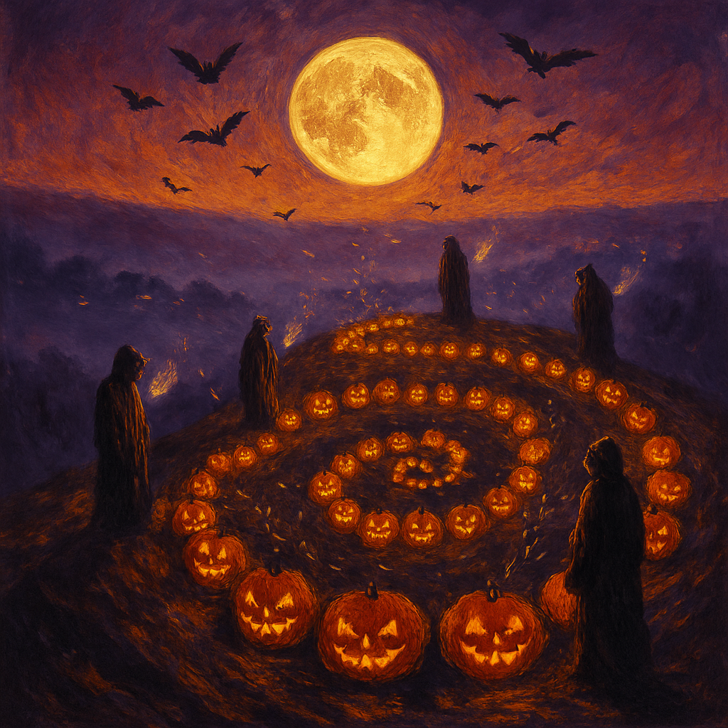 Hollow Ridge Pumpkin Spiral Painting by numbers kit