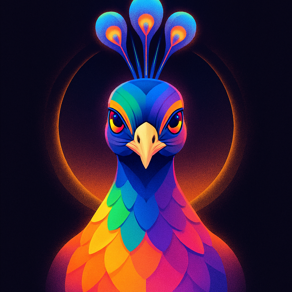 Royal Peacock Dreamscape paint by number