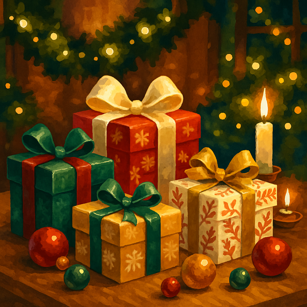 Gifts Wrapped In Joy Painting by numbers kit