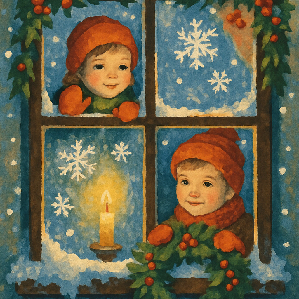 Frosty Window Wishes Painting by numbers kit