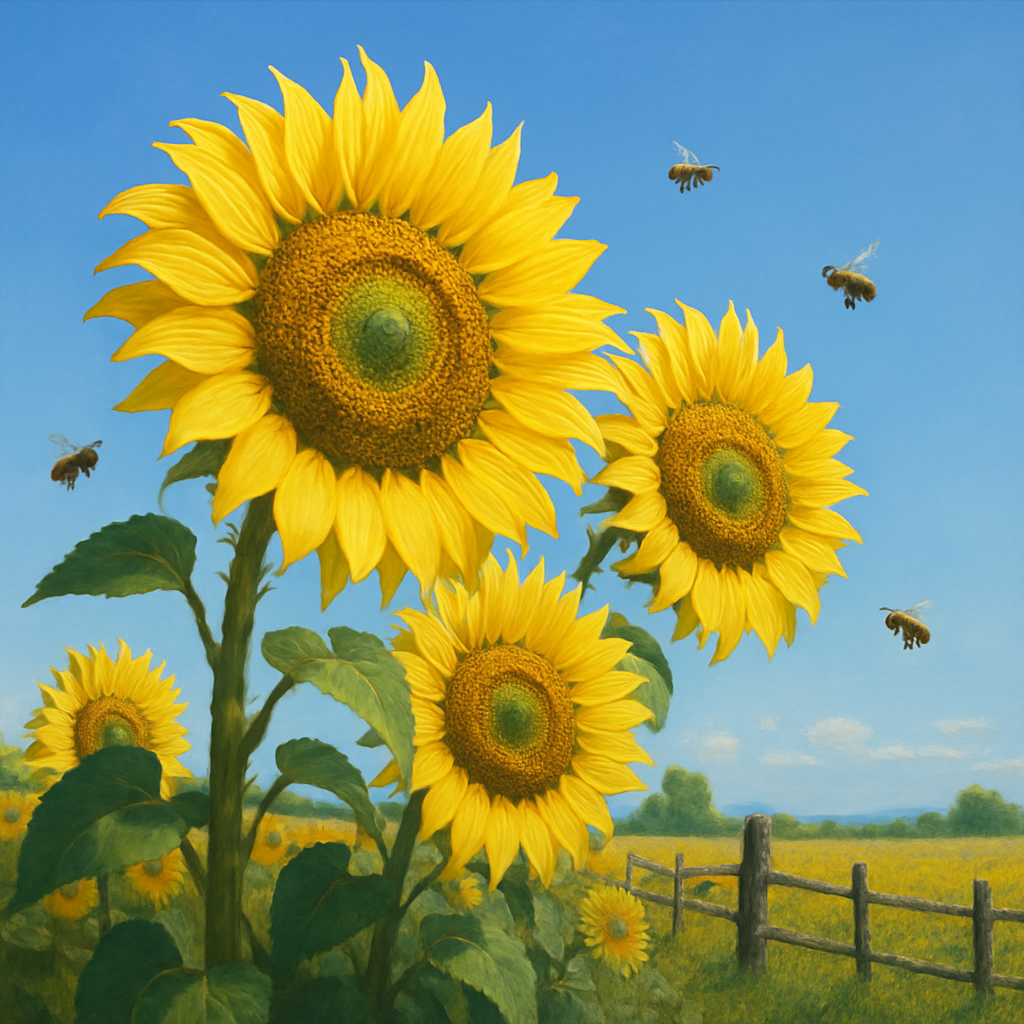 Sunflower Radiant Orbit DIY paint by numbers