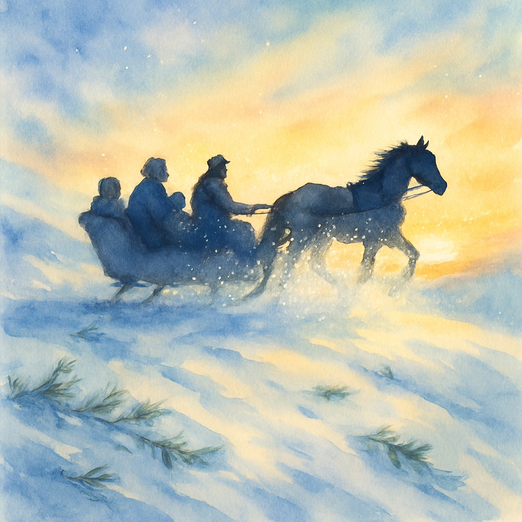Sleigh Bells Along Frosty Ridge Number painting