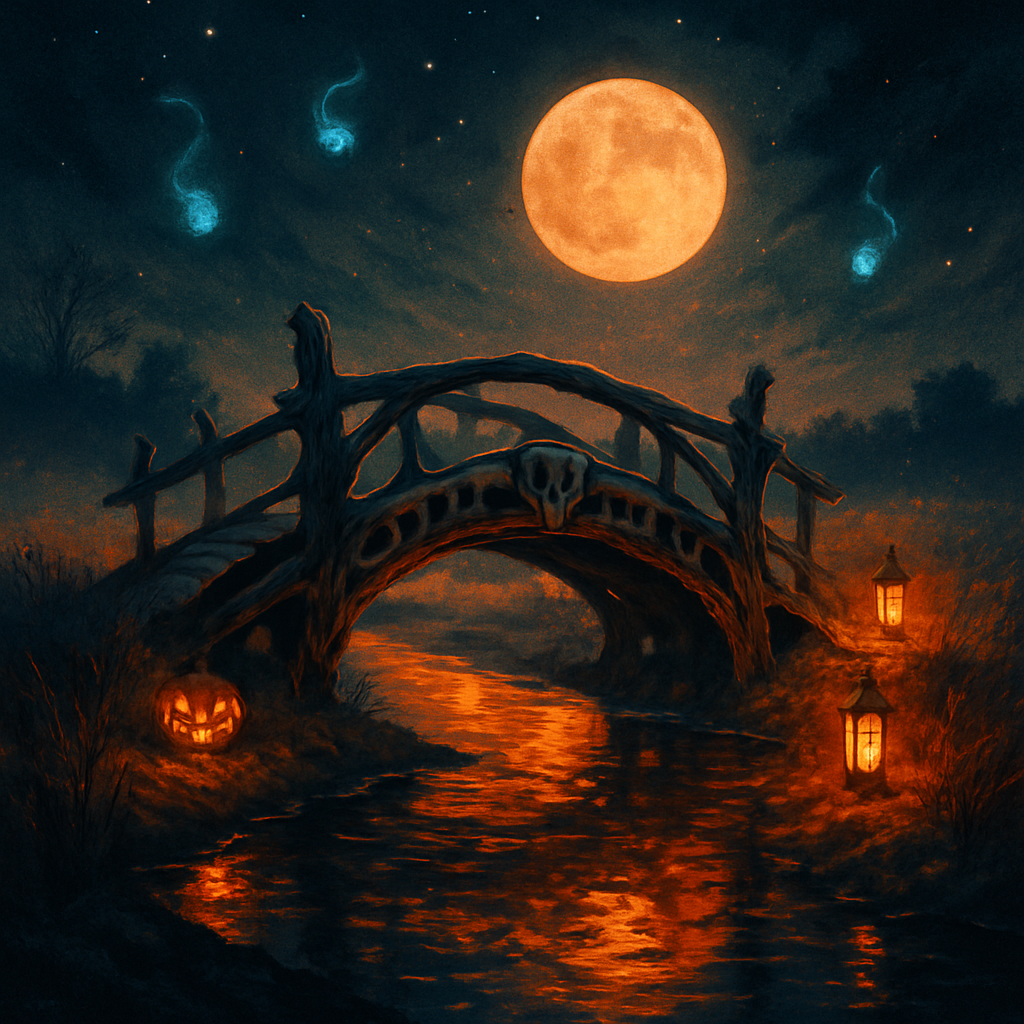 Bonebridge Over Ember Creek paint by numbers