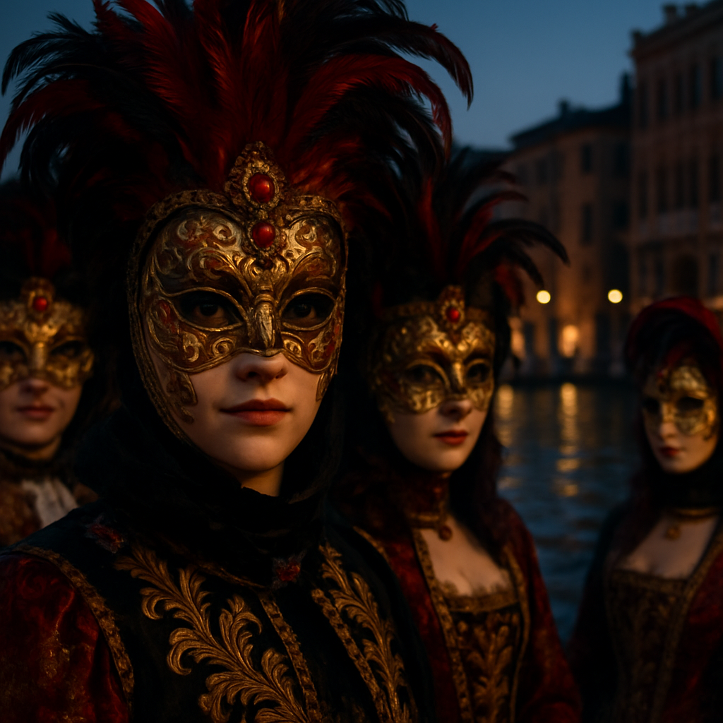 Colorful Carnival Masks At Venice Festival Paint by numbers kits