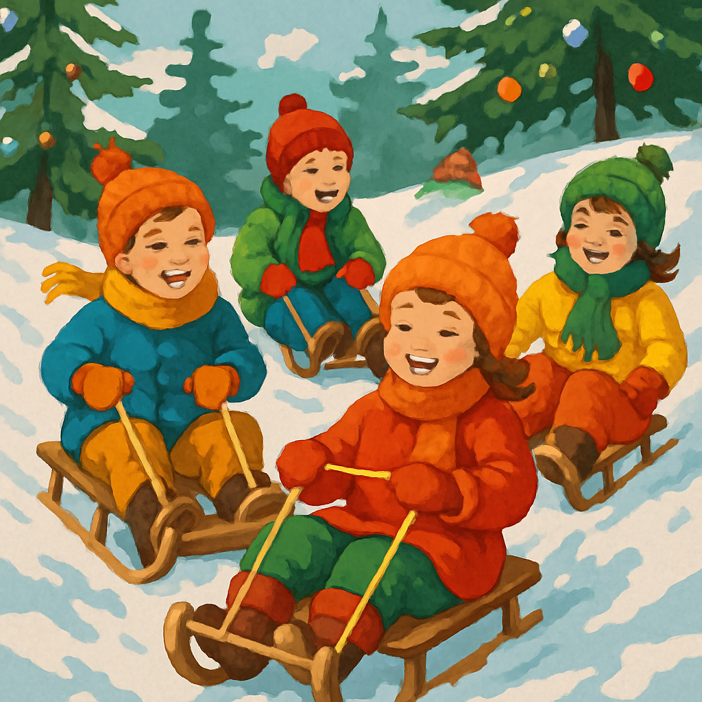 Sledding Adventure paint by number