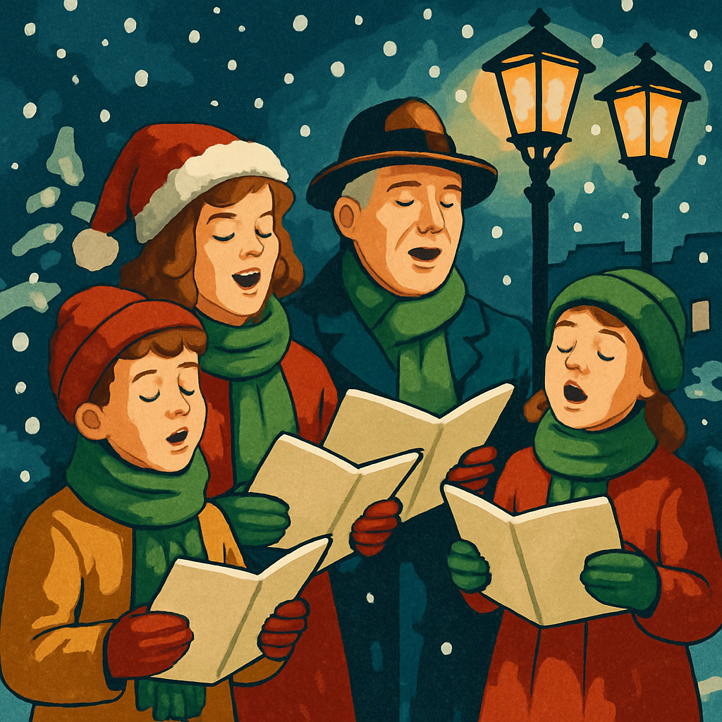 Twilight Caroling Number painting