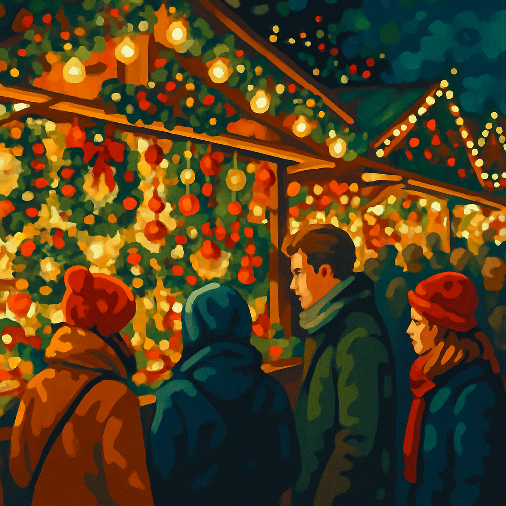 Holiday Market Delight paint by number