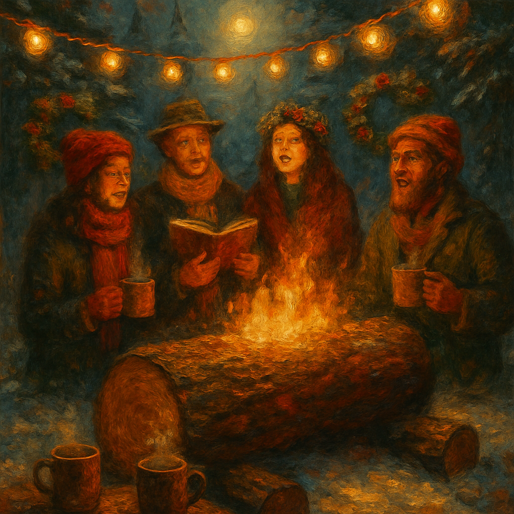 Yule Log Evening Gathering DIY paint by numbers