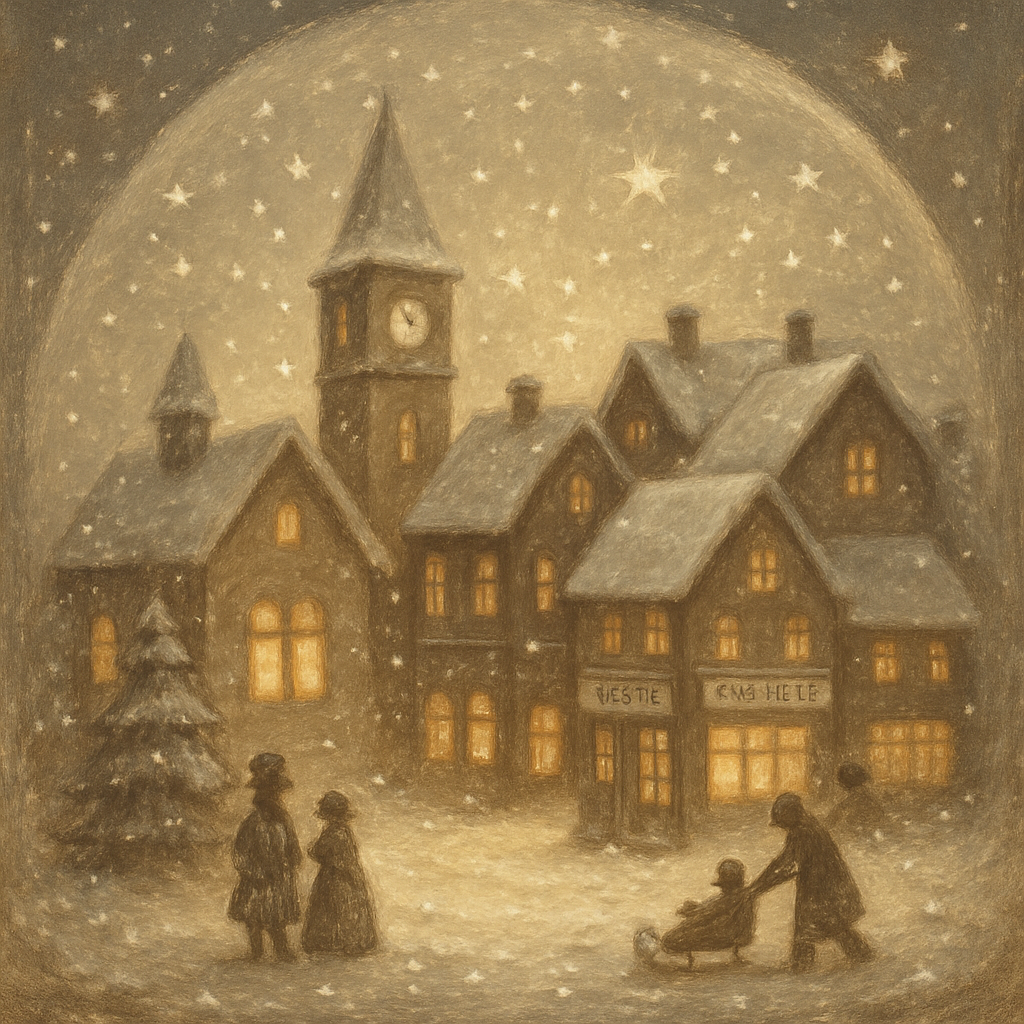 Snow Globe Town Afternoon Paint by numbers art