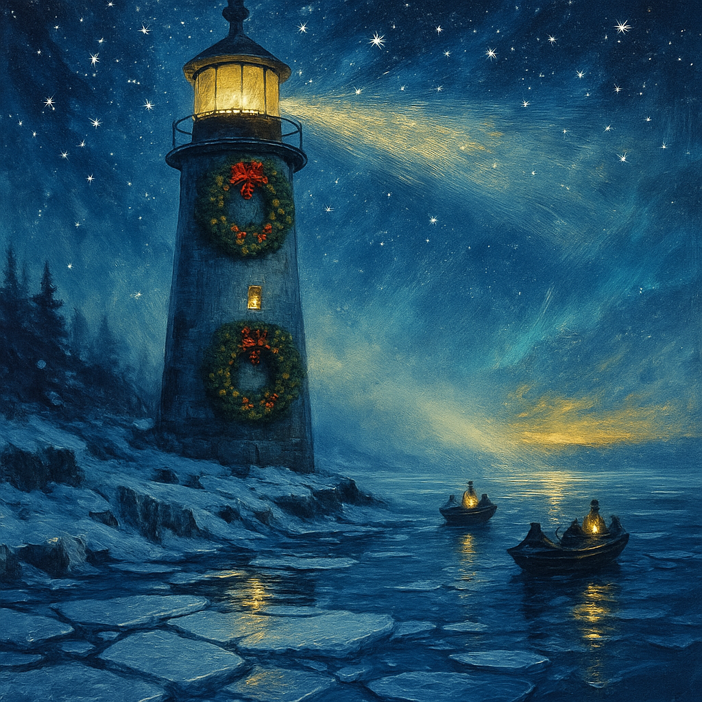 Polar Lantern Lighthouse Watch Paint by numbers art