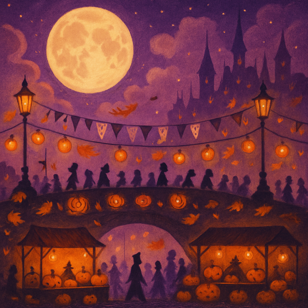 Lanternwind Bridge Festival Paint by numbers art