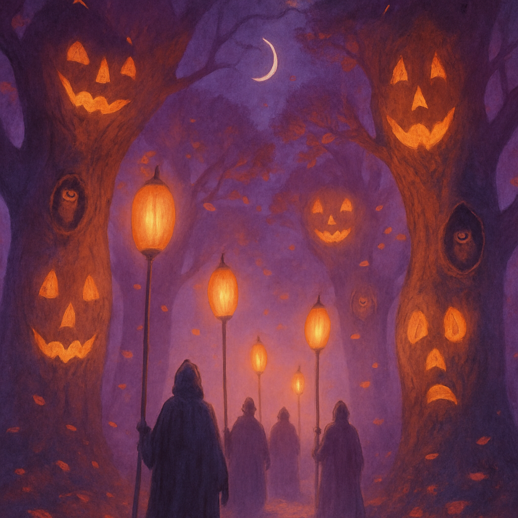 Lanternwood Hollow Procession paint by numbers